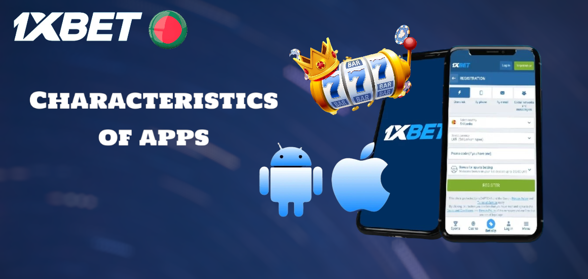 Characteristics of 1xBet apps
